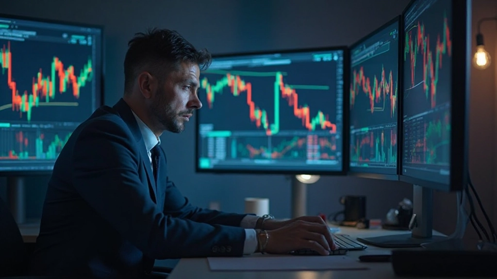 Analista de investimentos observando gráficos de mercado de ações