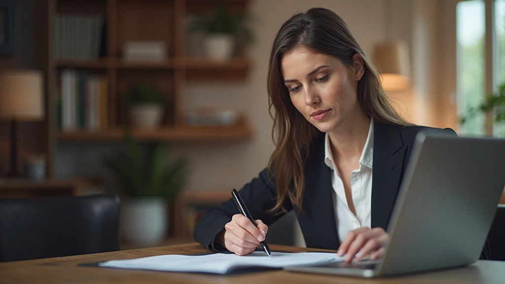 Documento de contrato de royalties e direitos autorais em mesa de trabalho profissional